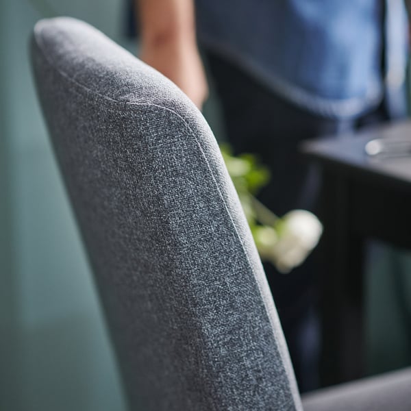 IKEA BERGMUND Chair Black/Gunnared Medium Gray