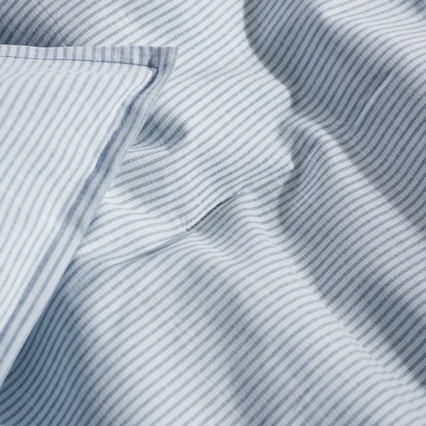 IKEA BERGPALM Comforter Set Blue/stripe Full/Queen