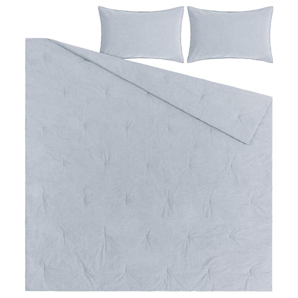 IKEA BERGPALM Comforter Set Blue/stripe Full/Queen