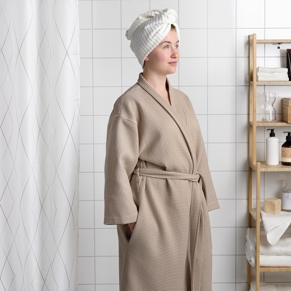 IKEA BJÄLVEN Bathrobe Beige L/XL