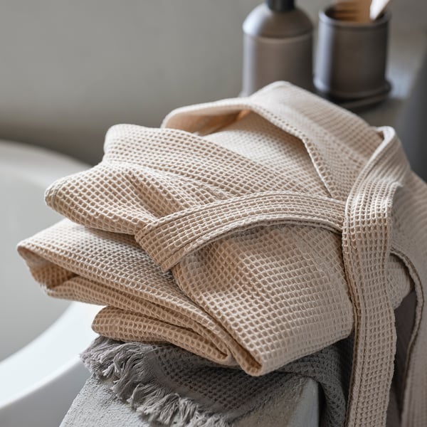 IKEA BJÄLVEN Bathrobe Beige S/M