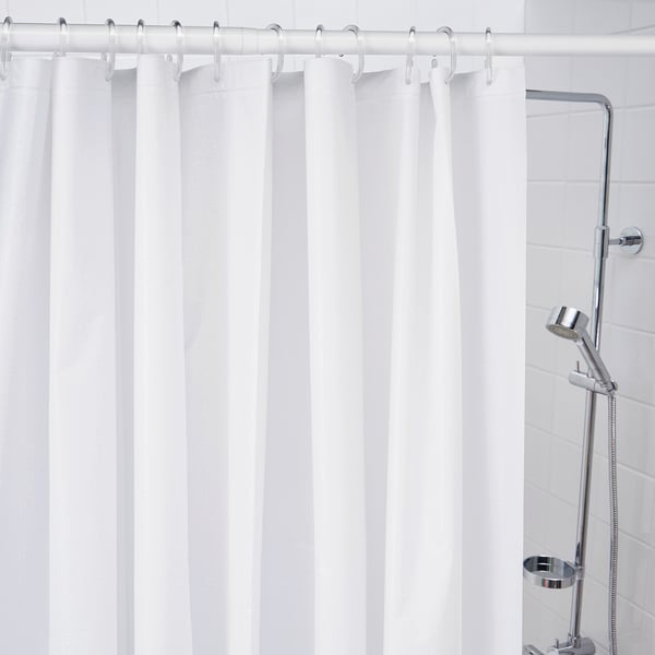 IKEA BJÄRSEN Shower Curtain White 71x79 "