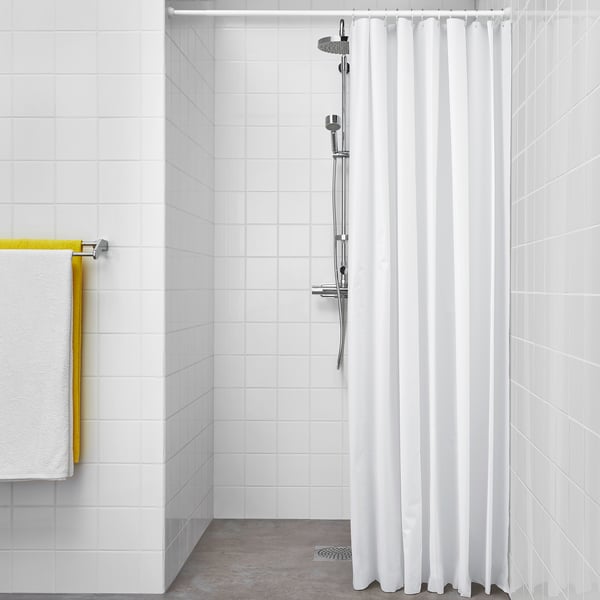 IKEA BJÄRSEN Shower Curtain White 71x79 "