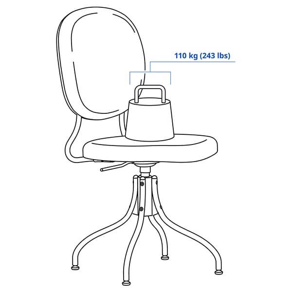 IKEA BJÖRKBERGET Swivel Chair Idekulla Beige