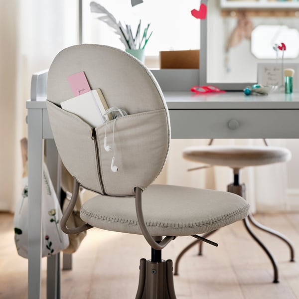 IKEA BJÖRKBERGET Swivel Chair Idekulla Beige