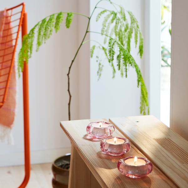 IKEA BLADFÅGEL Tealight Holder Pink 1 ¼ "