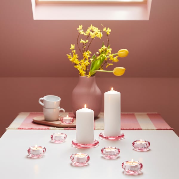 IKEA BLADFÅGEL Tealight Holder Pink 1 ¼ "