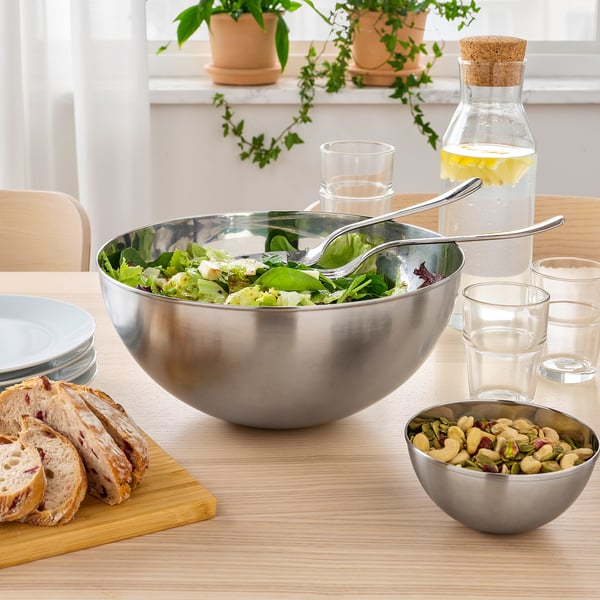 IKEA BLANDA BLANK Serving Bowl Stainless Steel 11 "
