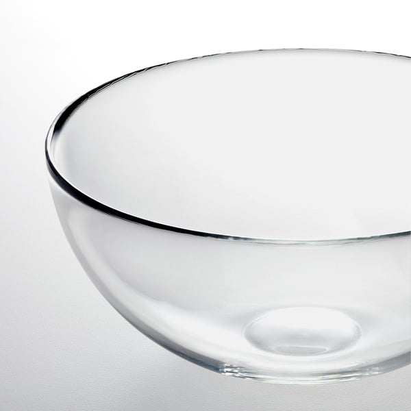IKEA BLANDA Serving Bowl Clear Glass 8 "