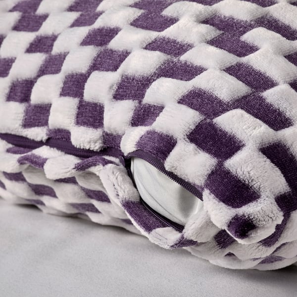 IKEA BLÅSKATA Cushion Cover Purple/patterned 20x20 "