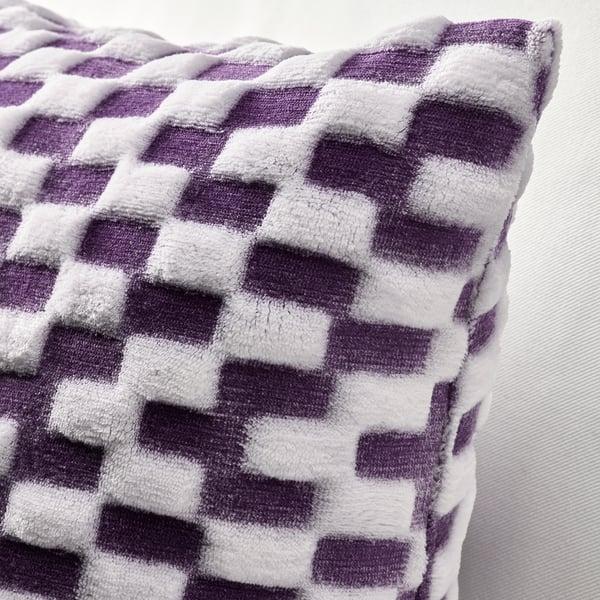 IKEA BLÅSKATA Cushion Cover Purple/patterned 20x20 "