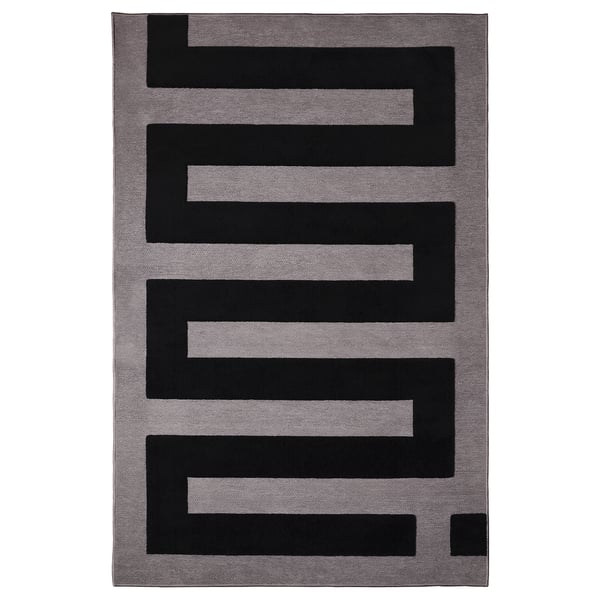 IKEA BLÅSKATA Rug black/gray 41x63 "