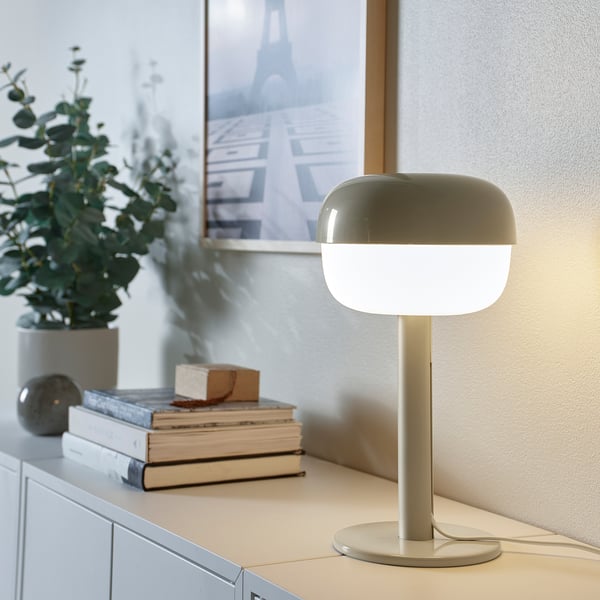 IKEA BLÅSVERK Table Lamp Beige 14 "