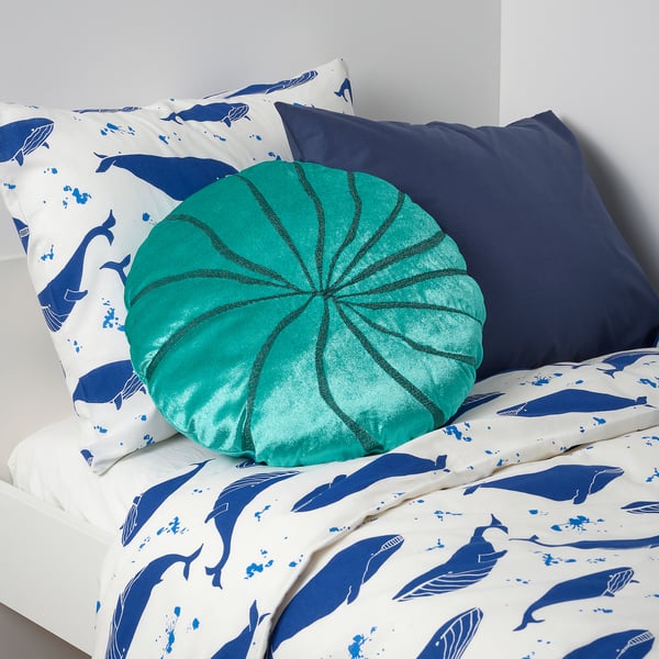 IKEA BLÅVINGAD Cushion Coral-shaped/turquoise