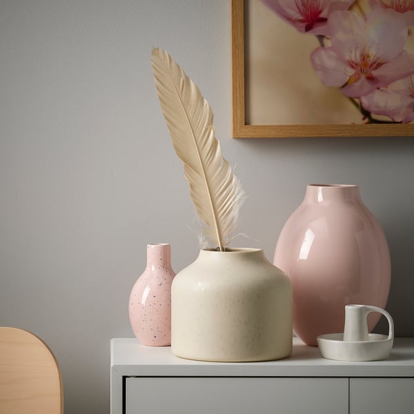 IKEA BLODBJÖRK Vase Beige 6 ¼ "