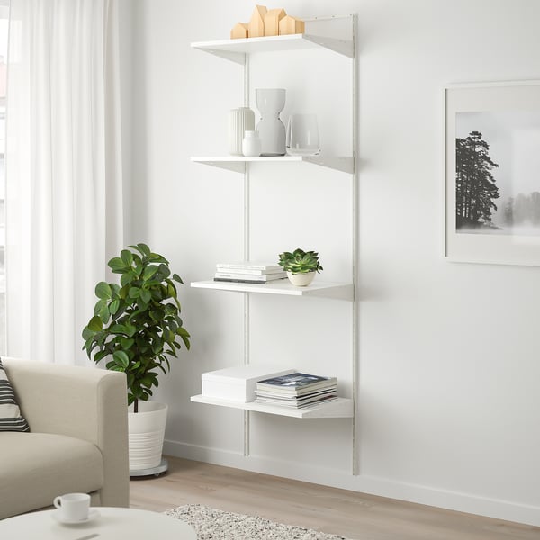 IKEA BOAXEL Shelving Unit White 24 3/8x15 3/4x79 "