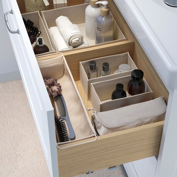 IKEA BOLLÖSUND Drawer Organizers Set Of 4 Beige
