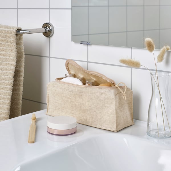 IKEA BOLLÖSUND Toiletry Bag Beige