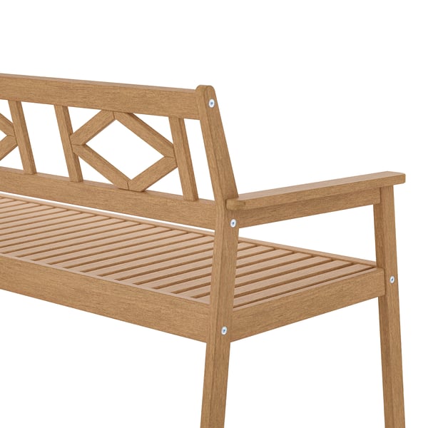 IKEA BONDHOLMEN Bench With Backrest Outdoor Brown