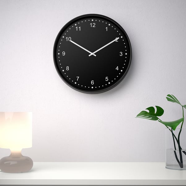 IKEA BONDIS Wall Clock Black 15 "