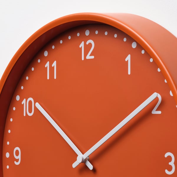IKEA BONDIS Wall Clock Orange 15 "