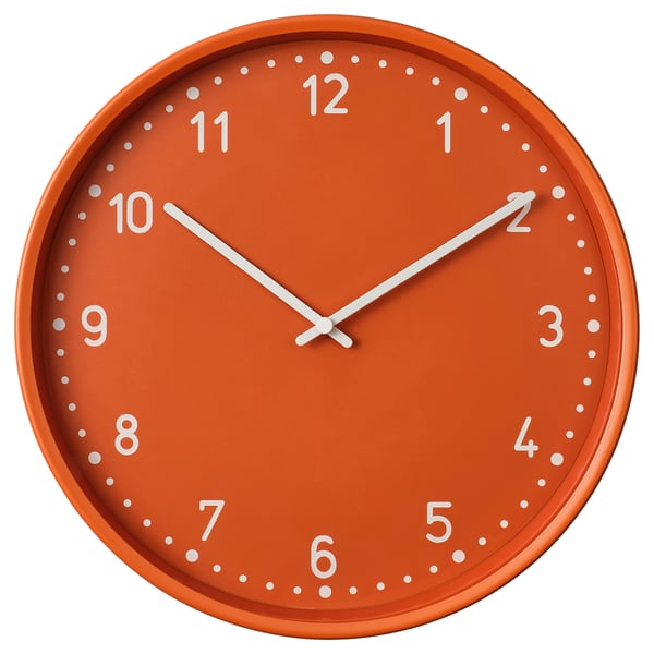 IKEA BONDIS Wall clock orange 15 "