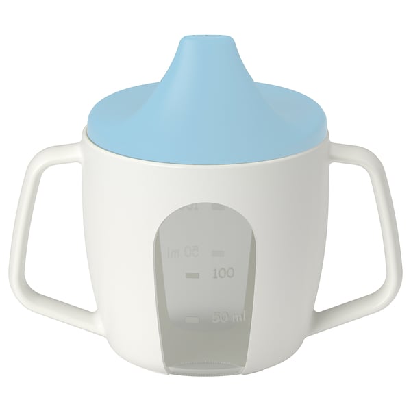 IKEA BÖRJA Training cup white/blue
