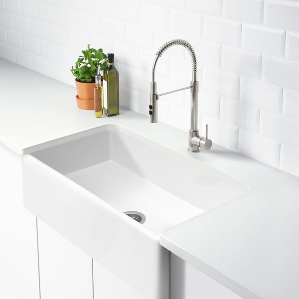 IKEA BOVIGGEN Apron Front Sink White