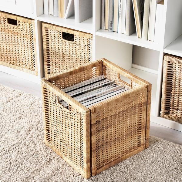 IKEA BRANÄS Basket Rattan 12 ½x13 ½x12 ½ "