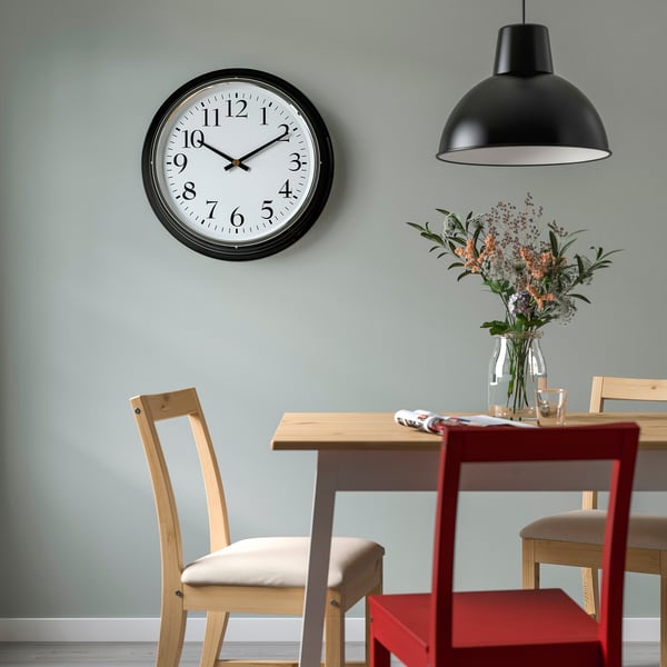 IKEA BRAVUR Wall Clock Black 23 ¼ "