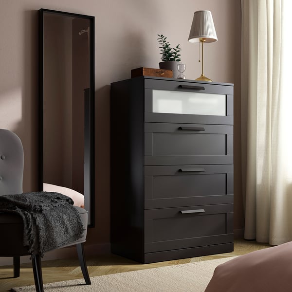 IKEA BRIMNES 4-drawer Chest Black 30 3/4x48 7/8 "