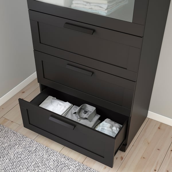 IKEA BRIMNES 4-drawer Chest Black 30 3/4x48 7/8 "
