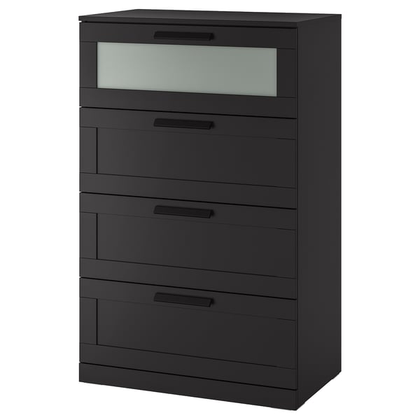 IKEA BRIMNES 4-drawer chest black 30 3/4x48 7/8 "