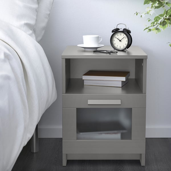 IKEA BRIMNES Nightstand Gray 15 3/8x16 1/8 "