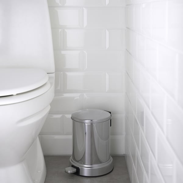 IKEA BROFJÄRDEN Trash Can Chrome Effect 1 Gallon