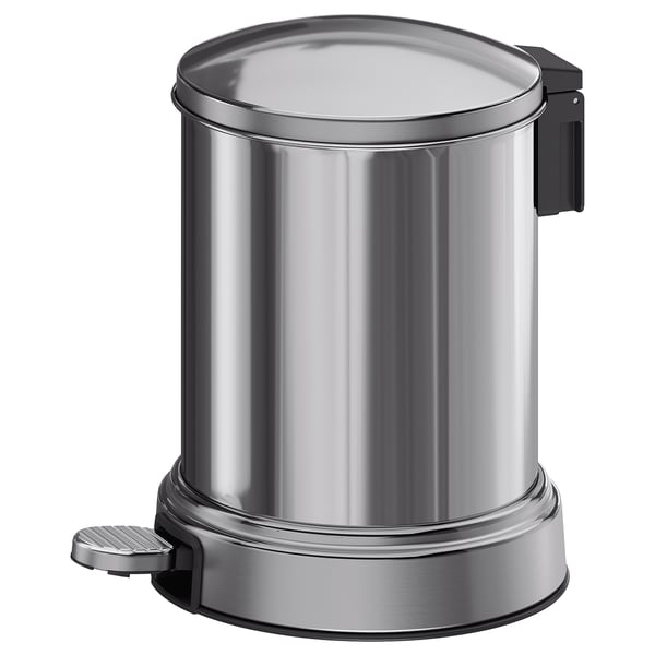 IKEA BROFJÄRDEN Trash can chrome effect 1 gallon