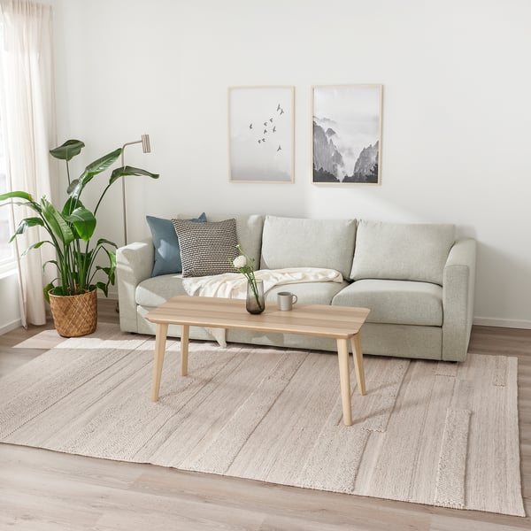 IKEA BRÖNDEN Rug Low Pile Handmade Beige 6 ' 7 "x9 ' 10 "