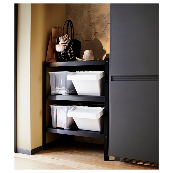 IKEA BROR Shelving Unit Black 33 1/2x21 5/8x43 1/4 "