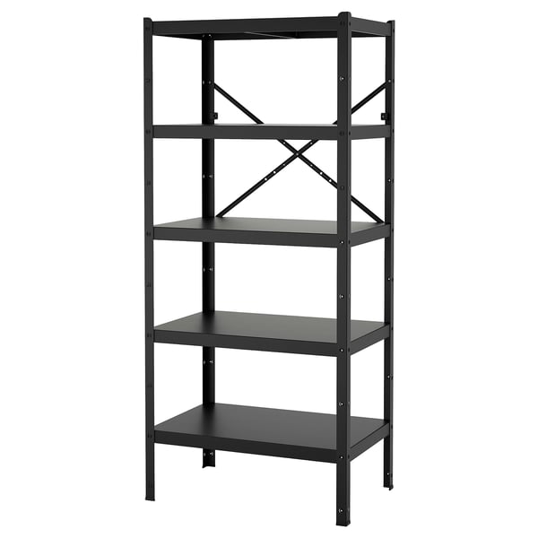 IKEA BROR Shelving unit black 33 1/2x21 5/8x74 3/4 "