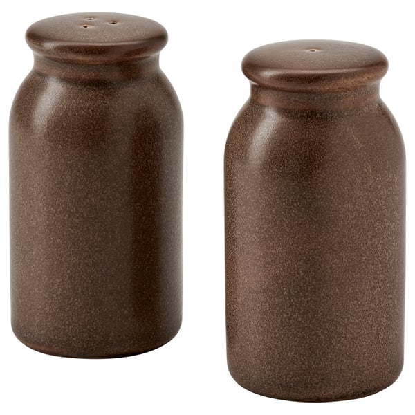 IKEA BRUGDHAJ Salt & pepper shaker set of 2 brown 4 "