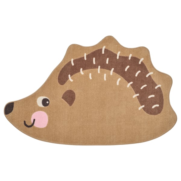 IKEA BRUMMIG Rug hedgehog shaped/brown 3 ' 1 "x4 ' 11 "