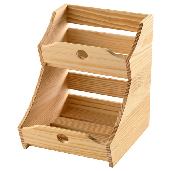 IKEA CHOKLADHAJ Food storage box set of 2 wood