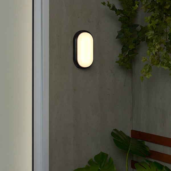 IKEA DÄCKSBÅT LED Wall Lamp Hardwire Outdoor Black