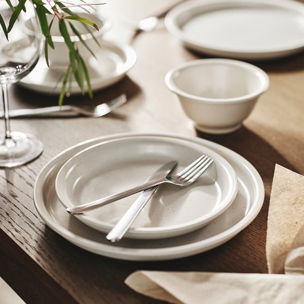 IKEA DAGGASTER Side Plate Dotted/light Beige 8 "