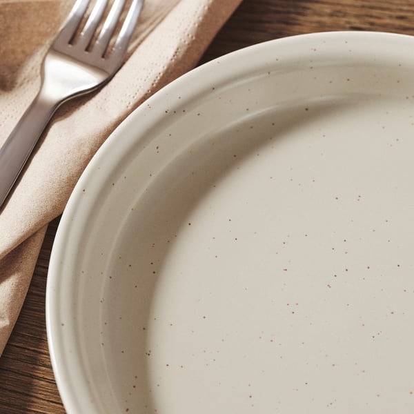 IKEA DAGGASTER Side Plate Dotted/light Beige 8 "