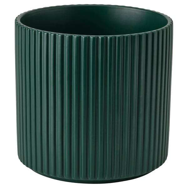 IKEA DAKSJUS Plant pot dark green 5 "