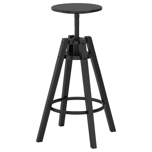 IKEA DALFRED Bar stool black 24 3/4-29 1/8 "