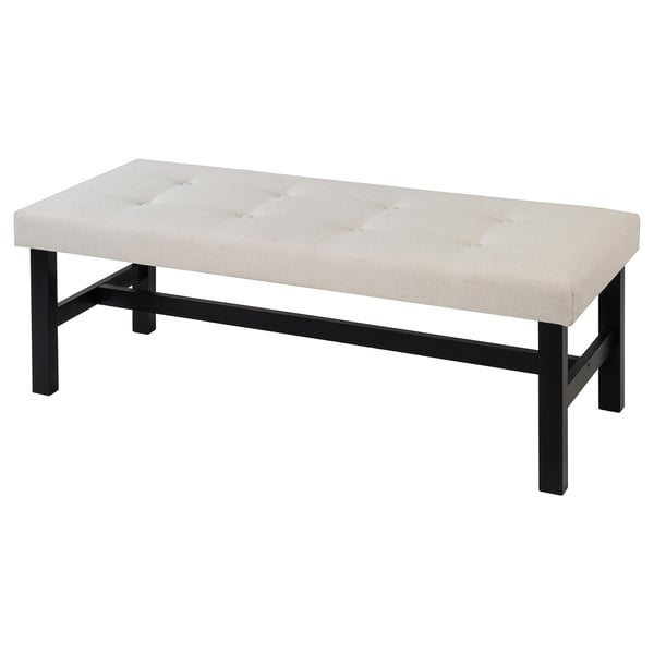 IKEA DALHOLEN Bench beige/black-brown 44 1/8 "
