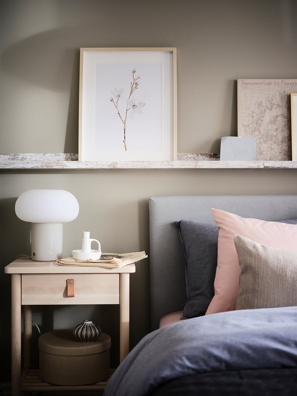 IKEA DEJSA Table Lamp Beige/opal Glass 11 "