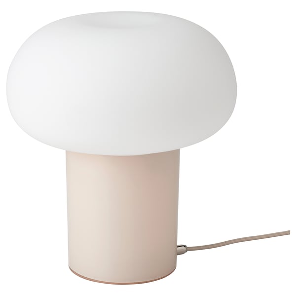 IKEA DEJSA Table lamp beige/opal glass 11 "